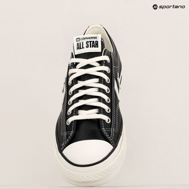 Converse Star Player 76 Fall Leder Turnschuhe A06204C schwarz/vintage weiß/silber 10