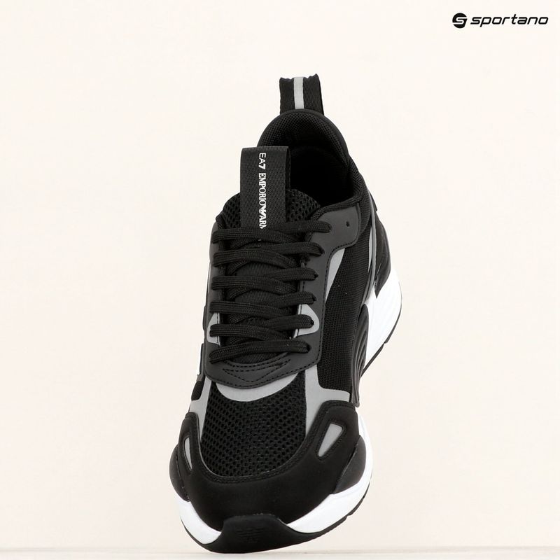 EA7 Emporio Armani Ace Runner schwarz/ silberne Schuhe 10