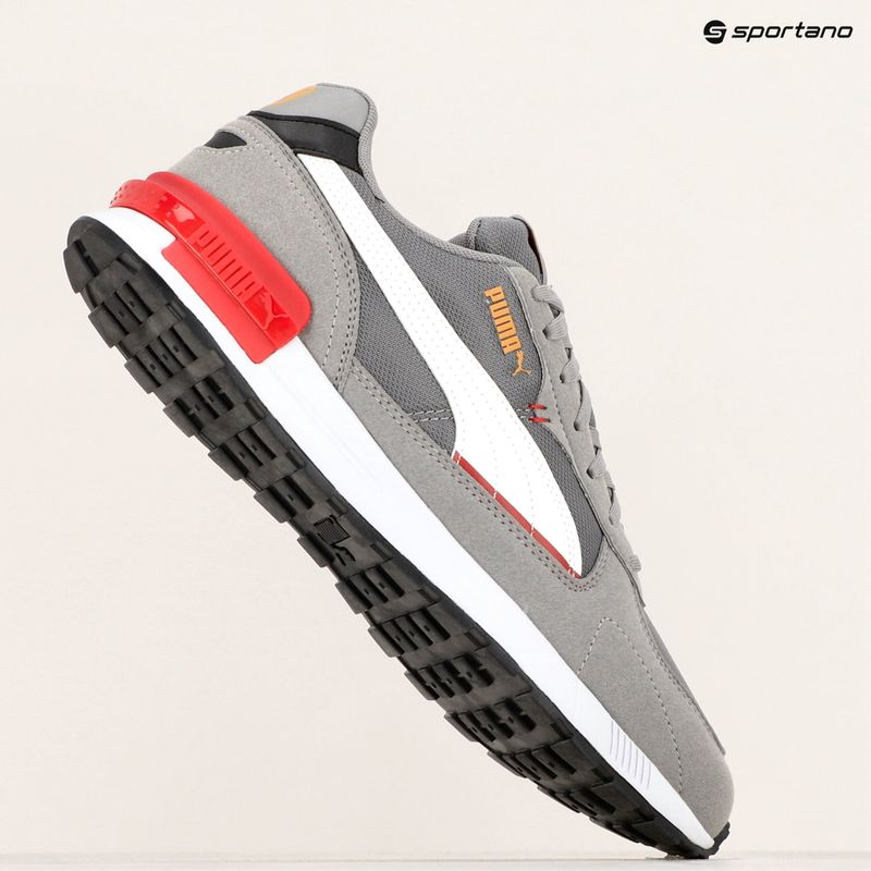 PUMA Graviton stürmische Schiefer/Puma weiß/Klub rot/Ingwer Tee Schuhe 8