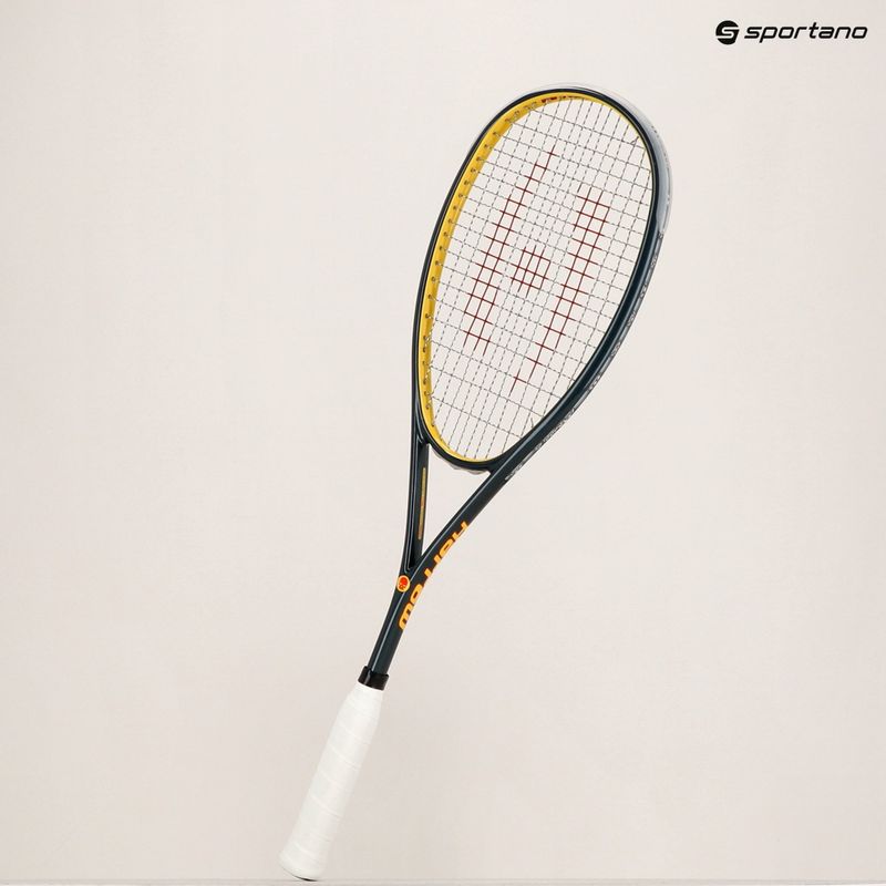 Squashschläger Harrow Vapor 115 Misfit grey/yellow 10