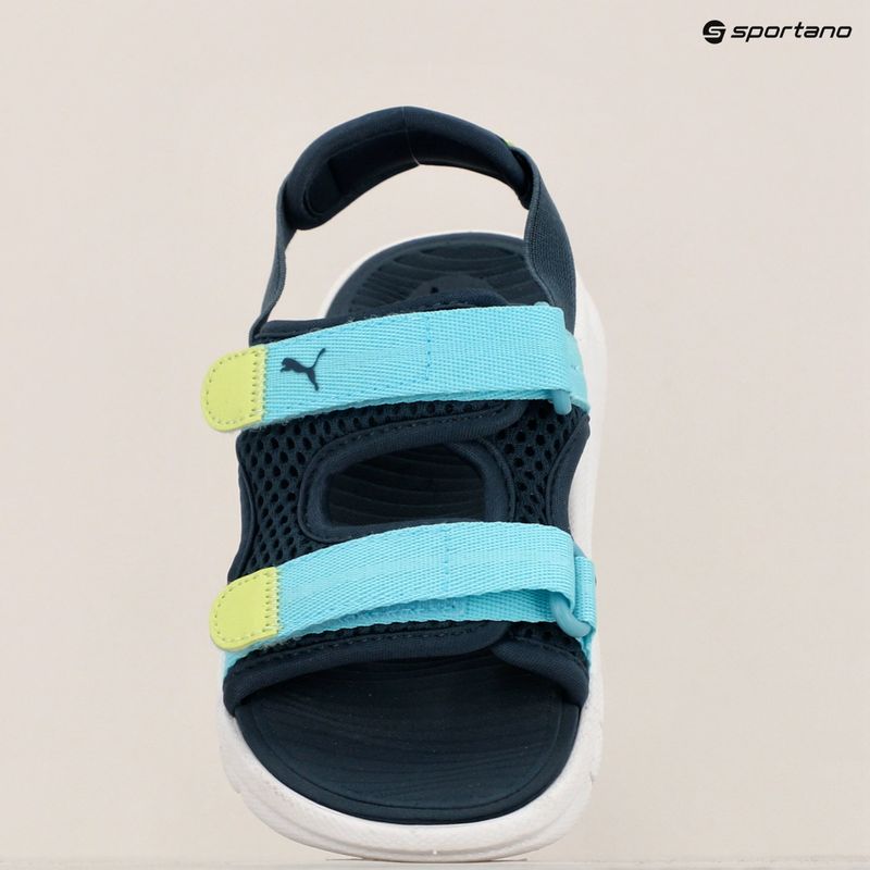PUMA Evolve PS dunkle Nacht/Heldenblau/Lilienkissen Kindersandalen 9
