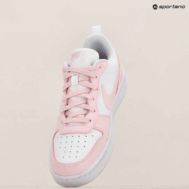 Nike Court Borough Low Recraft weiß/rosa Schaumstoffschuhe 9