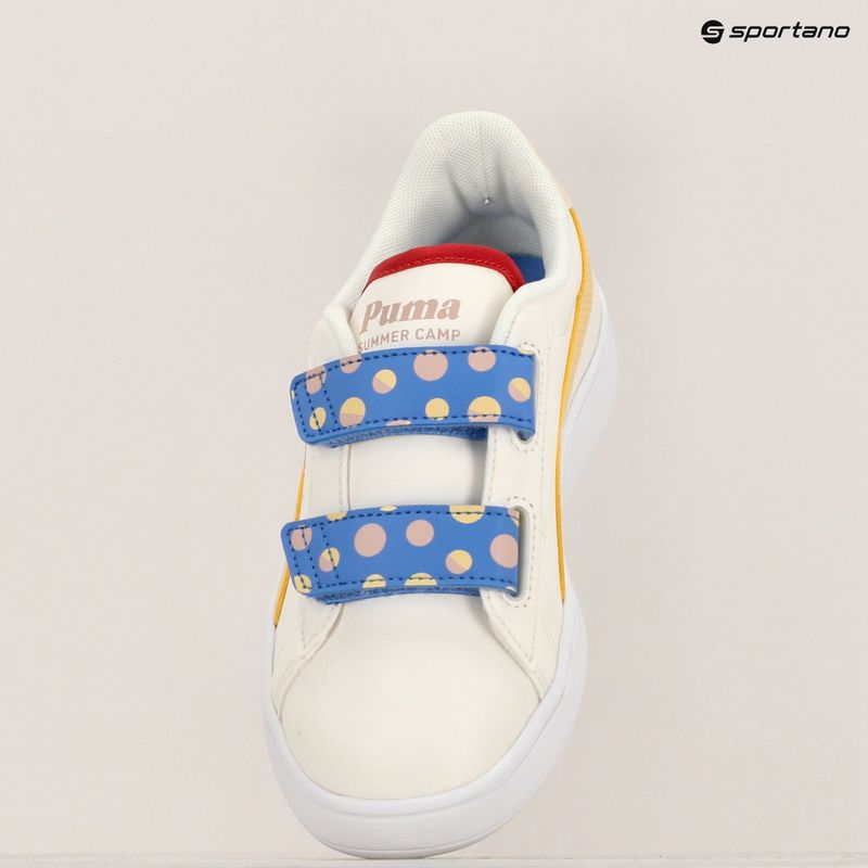 PUMA Smash 3.0 Summer Camp V PS Kinderschuhe warm weiß/kamille/puma weiß 10