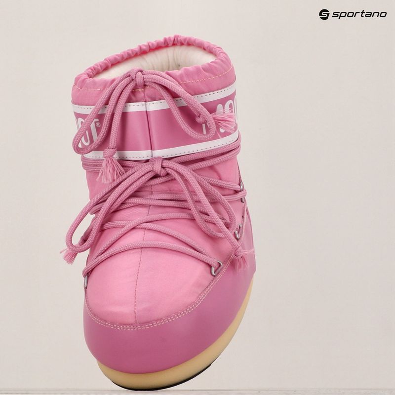 Damen Moon Boot Icon Low Nylon rosa Schneestiefel 9