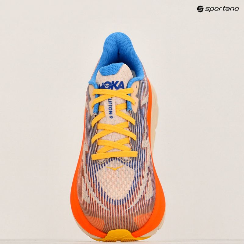 HOKA Clifton 9 ultramarine/electric tangerine Kinderlaufschuhe 16