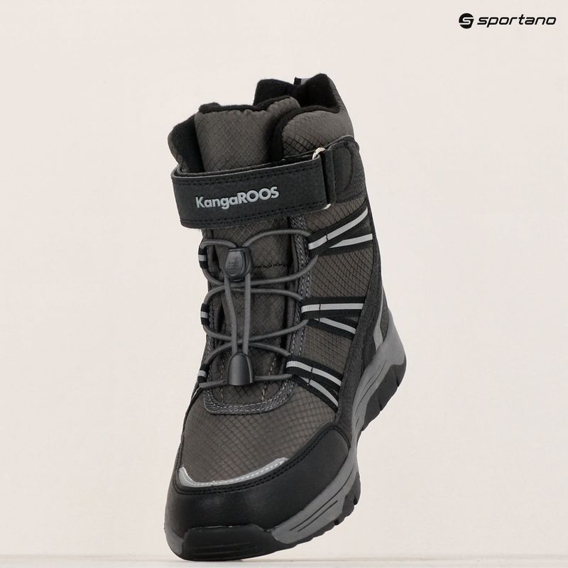 KangaROOS K-MJ Eldora EV RTX jet black / steel grey Junior Schneestiefel 16