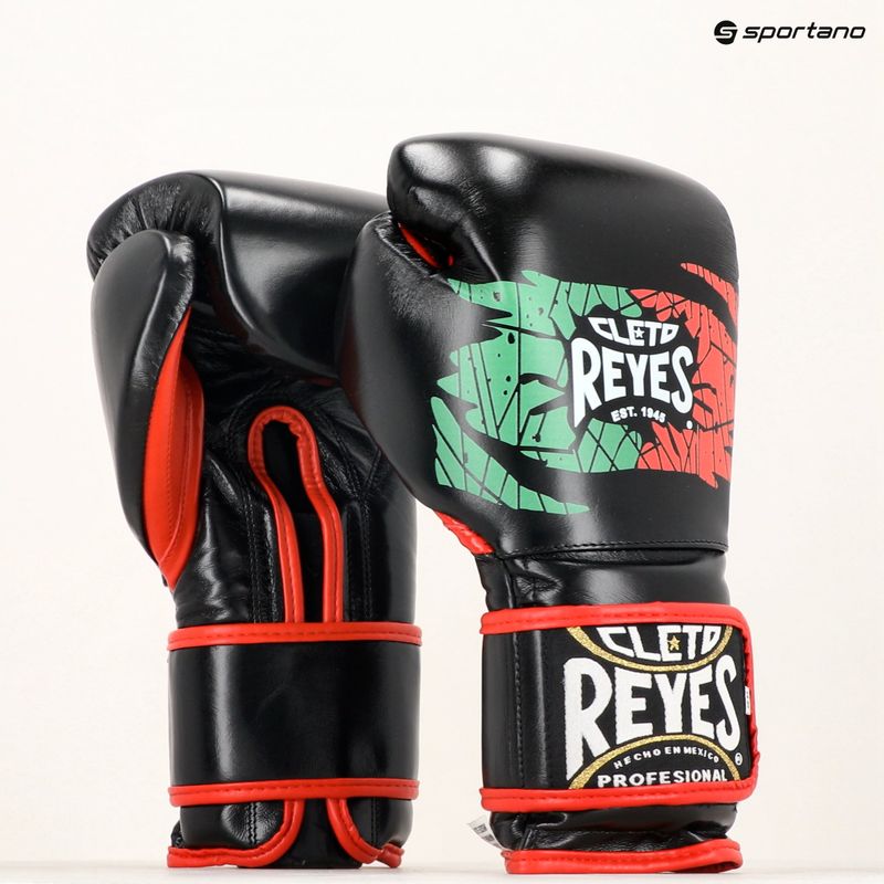 Boxhandschuhe Cleto Reyes Velcro SPaarring black/red/white green red 7