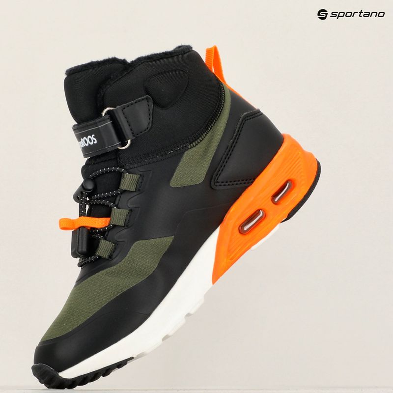 KangaROOS KX-Toke Mid EV Kinderschuhe Militärgrün / Neon Orange 15