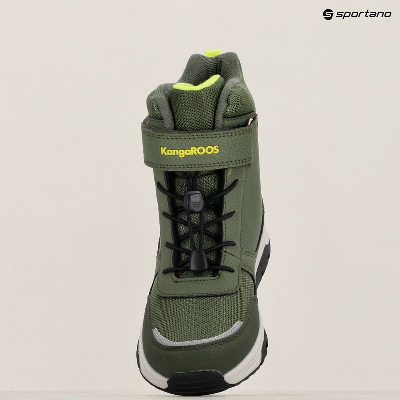 KangaROOS K-MJ Edison EV RTX SL oliv / limetta dino junior Schneestiefel 17