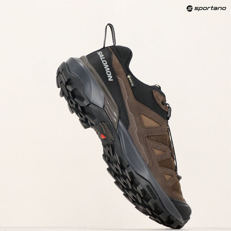Herren-Trekking-Stiefel Salomon X ULTRA 360 LTR GTX dunkle Erde/delicioso/ sharkskin 20