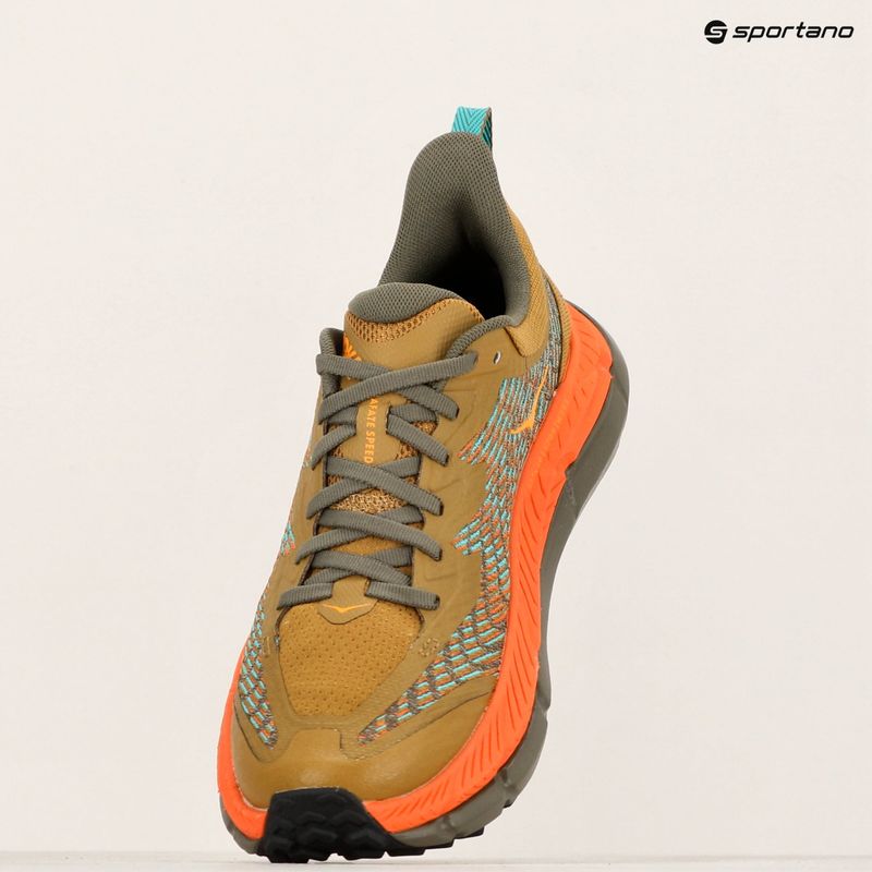 HOKA Mafate Speed 4 antik oliv/kürbis Herren Laufschuhe 10