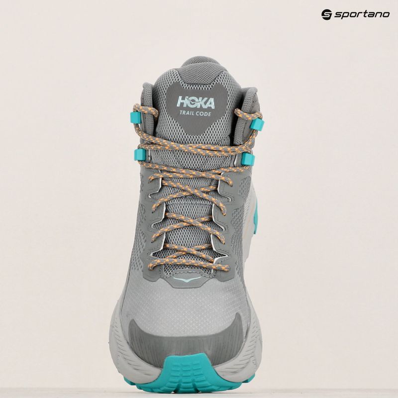 Herren-Wanderschuhe HOKA Trail Code GTX galactic grey/electric aqua 15