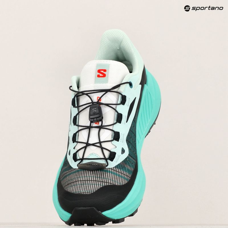 Salomon Genesis braun/elektrisch grün/kirsche Damen Laufschuhe 9