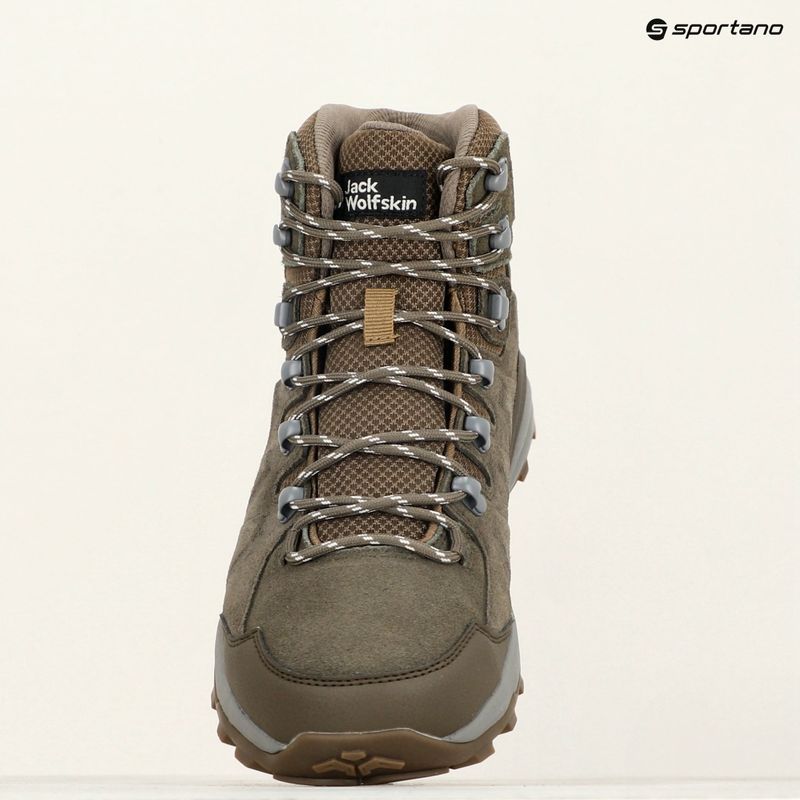 Jack Wolfskin Refugio Texapore Mid kalter Kaffee Herren-Trekkingstiefel 9