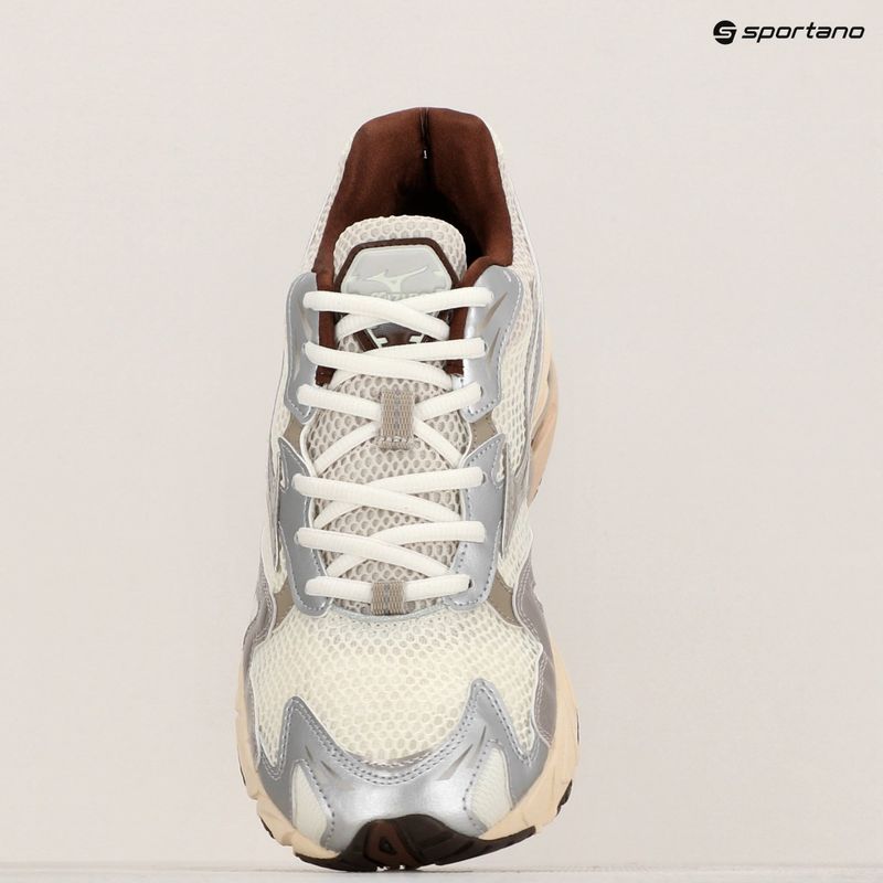 Mizuno Wave Rider 10 Schuhe schneeweiß/silberne Wolke/chicory coffe 18