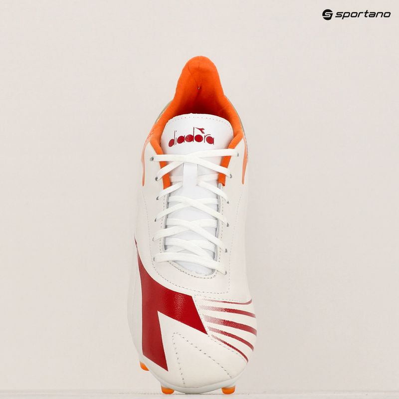 Diadora Maximus LT SLP12 weiß/Chili-Pfeffer/Russet Orange Herren Fußballschuhe 15