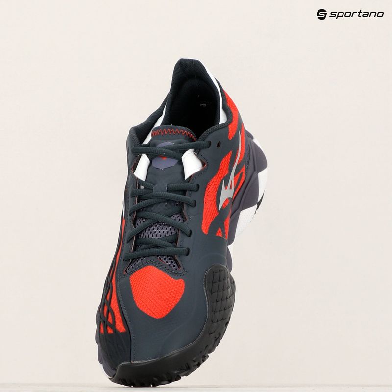 Herren Mizuno Wave Enforce Tour Padel grau/weiß/salsa padel Schuh 11