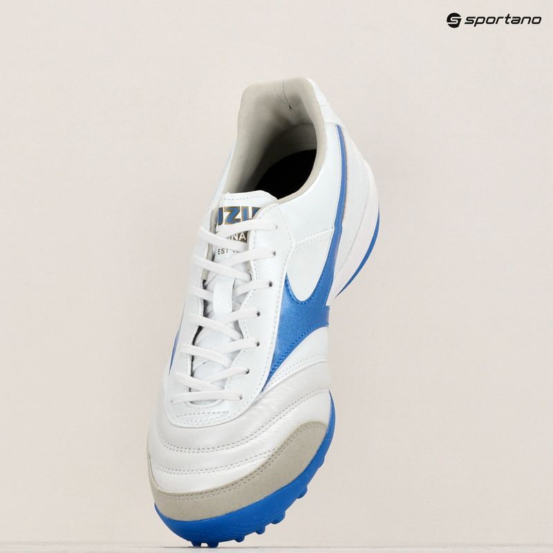 Mizuno Morelia Sala Elite TF Herren Fußballschuhe weiß/laser blau/gold 9