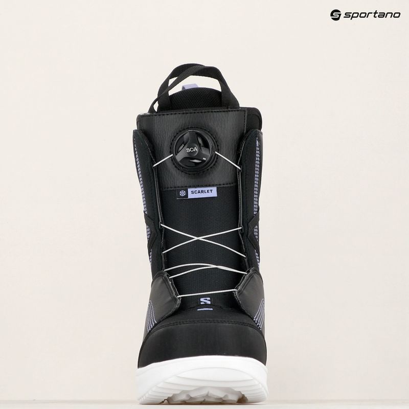 Snowboardschuhe Damen Salomon Scarlet Boa black/black/persian violet 7