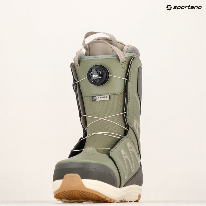 Salomon Launch Boa SJ Herren Snowboardstiefel deep lichen green/beluga/vintage khaki 7