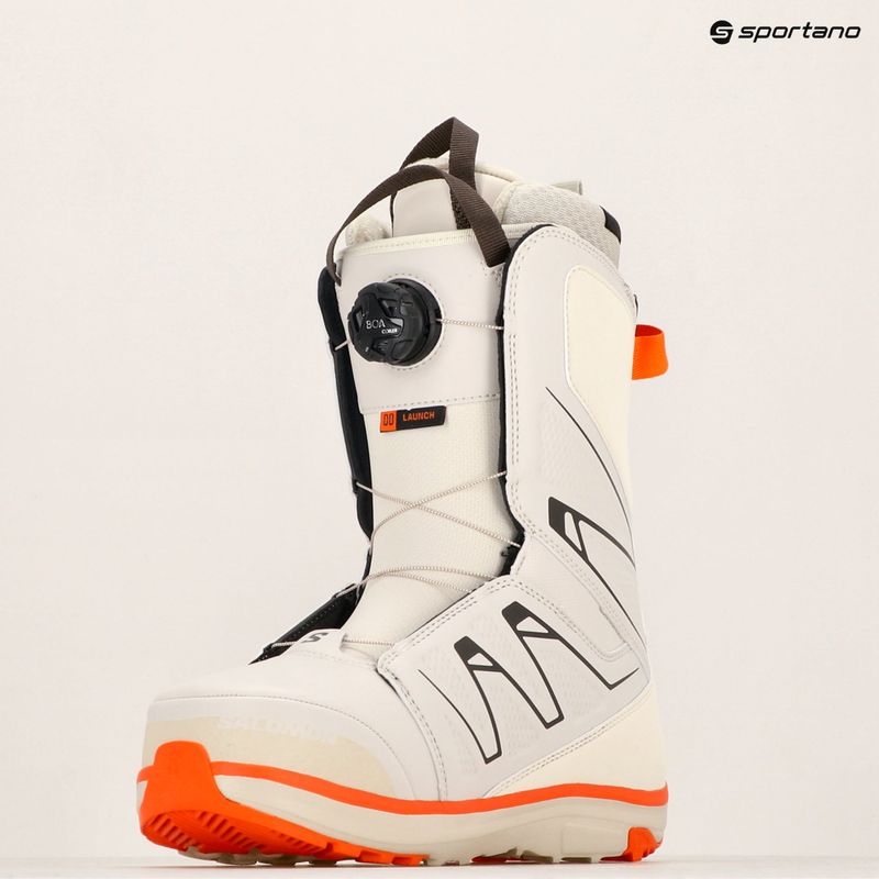 Salomon Launch Boa SJ Herren Snowboardschuhe rainy day/birch/vibrant orange 7