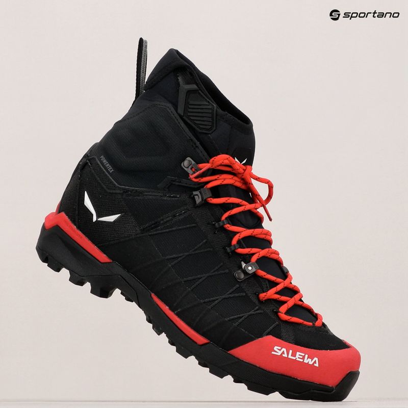Herren-Trekkingstiefel Salewa Ortles Light Mid Ptx flamme/schwarz 8