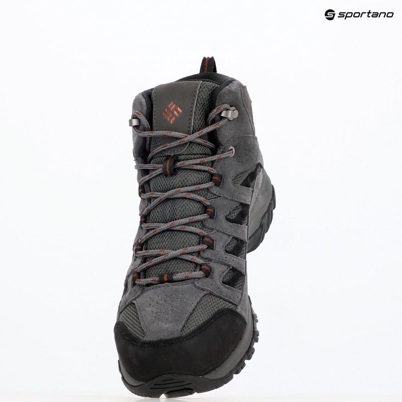 Columbia Crestwood Mid Wp V2 dunkelgrau/tief rost Herren-Trekkingstiefel 9