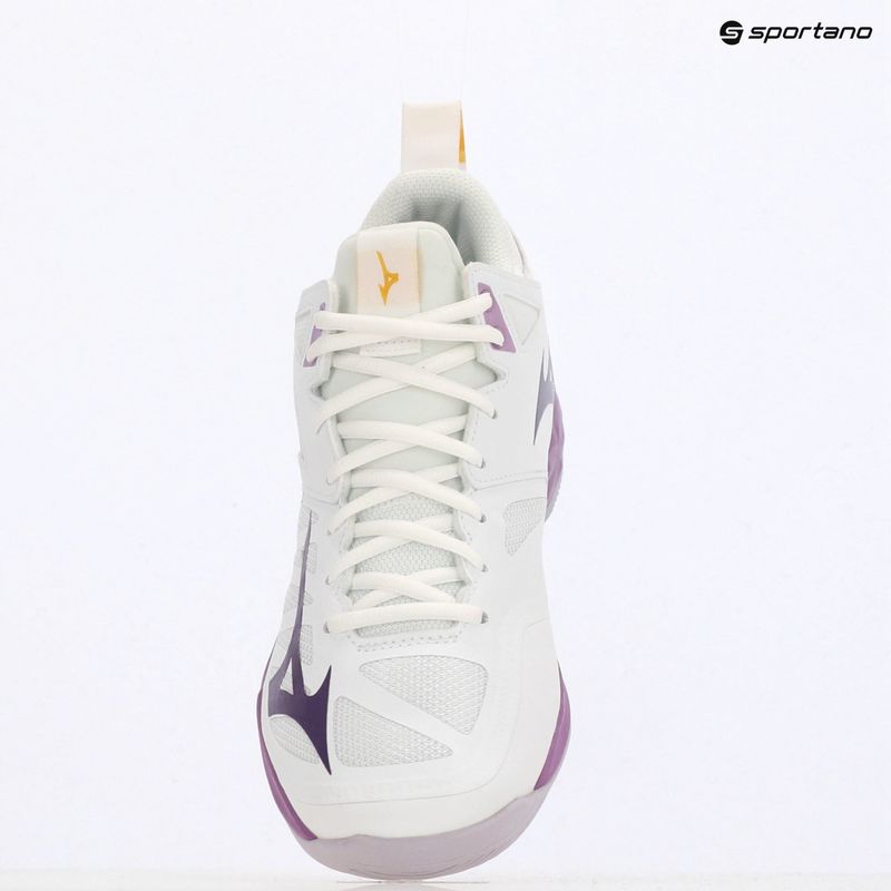 Volleyballschuhe Damen Mizuno Wave Dimension Mid white/patrician purple/quince 9