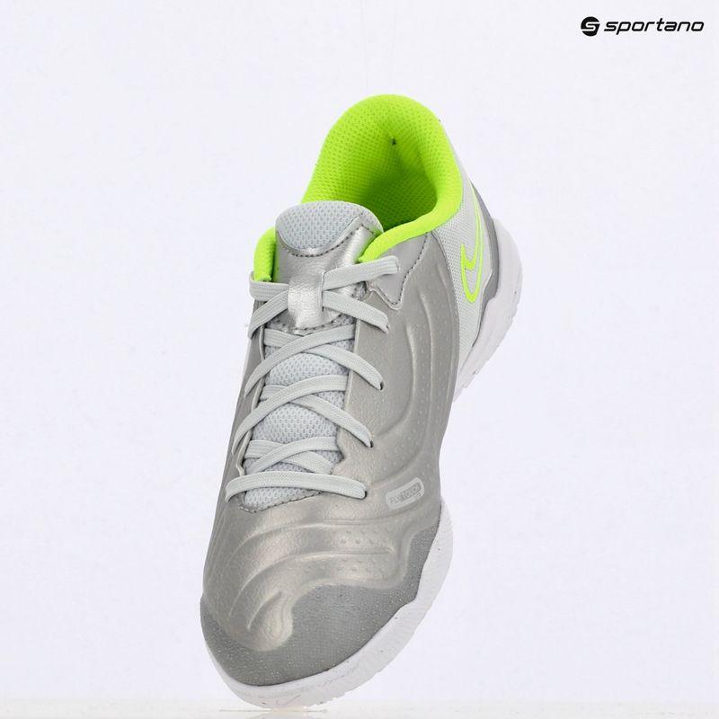 Fußballschuhe Kinder Nike Tiempo Legend 10 Academy IC metallic silver/black/volt 9