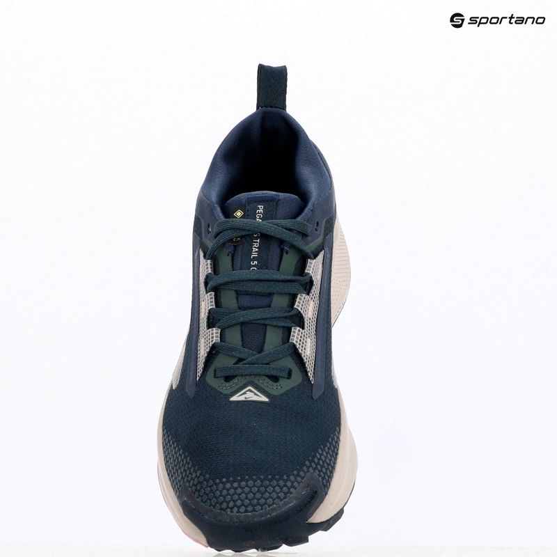 Nike Pegasus Trail 5 GTX Damen Laufschuhe Armory Navy/ Metallic Silber 9