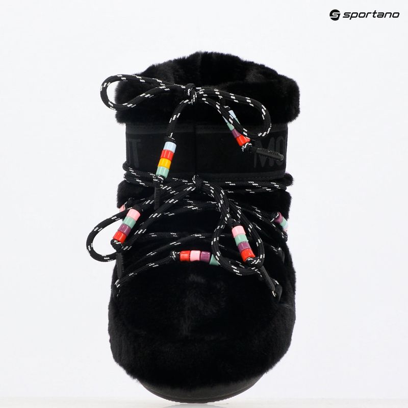 Schneeschuhe Damen Moon Boot Icon Low Faux Fur Beads black 9