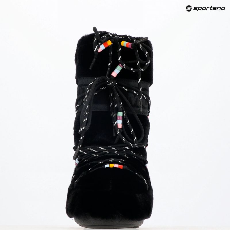 Schneeschuhe Moon Boot Icon Faux Fur Beads black 9