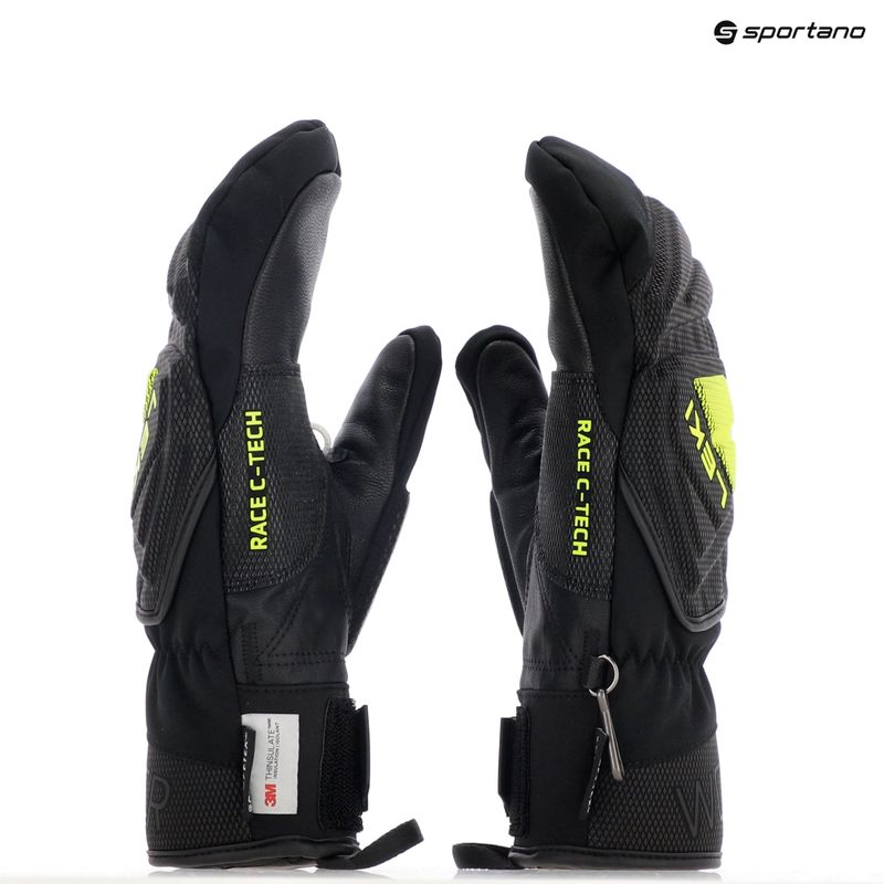 Skihandschuhe Herren LEKI WCR C-Tech 3D Mitt black/ ice lemon 8