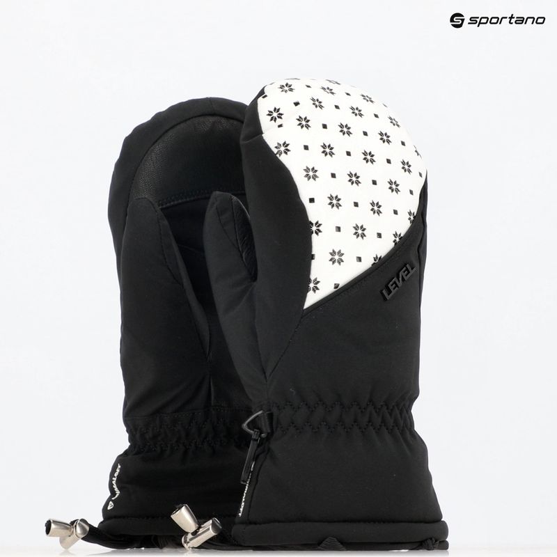 Skihandschuhe Damen Level Mummies Mitt black/white 10