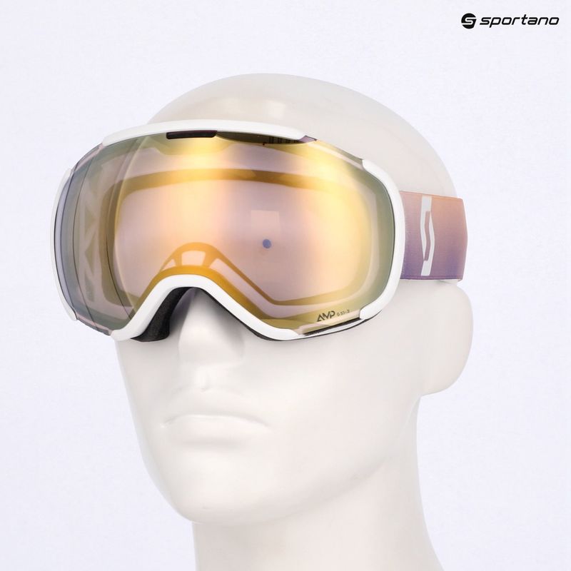 Skibrille SCOTT Faze II LS white/soft pink/light sensitive bronze chrome 7