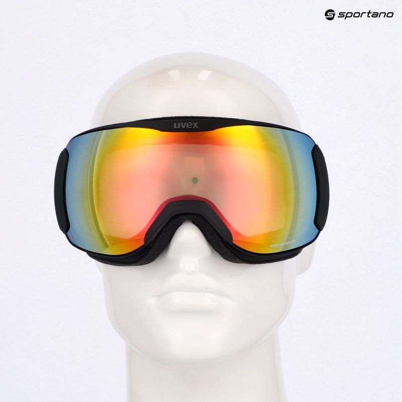 Skibrille UVEX Downhill 2100 V black matt/mirror rainbow clear 7
