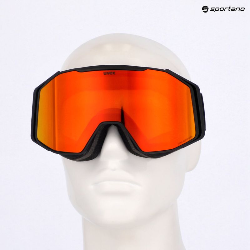 Skibrille UVEX Gravity FM black matt/mirror red orange clear 7