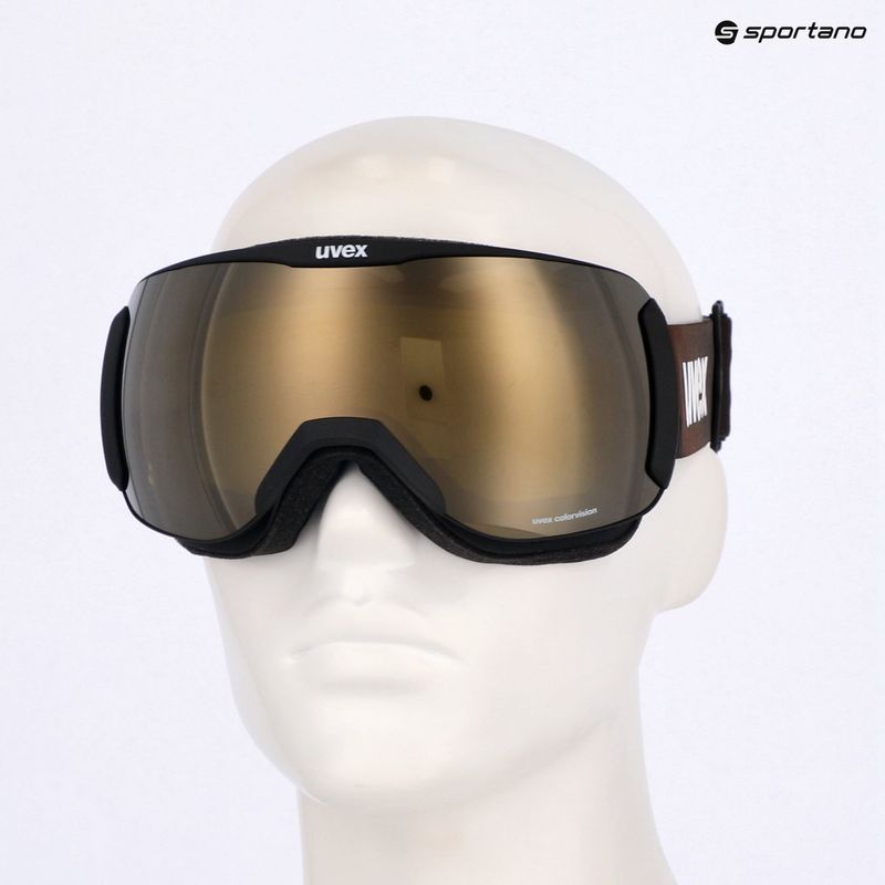 Skibrille UVEX Downhill 2100 CV black matt/mirror cooper green 7