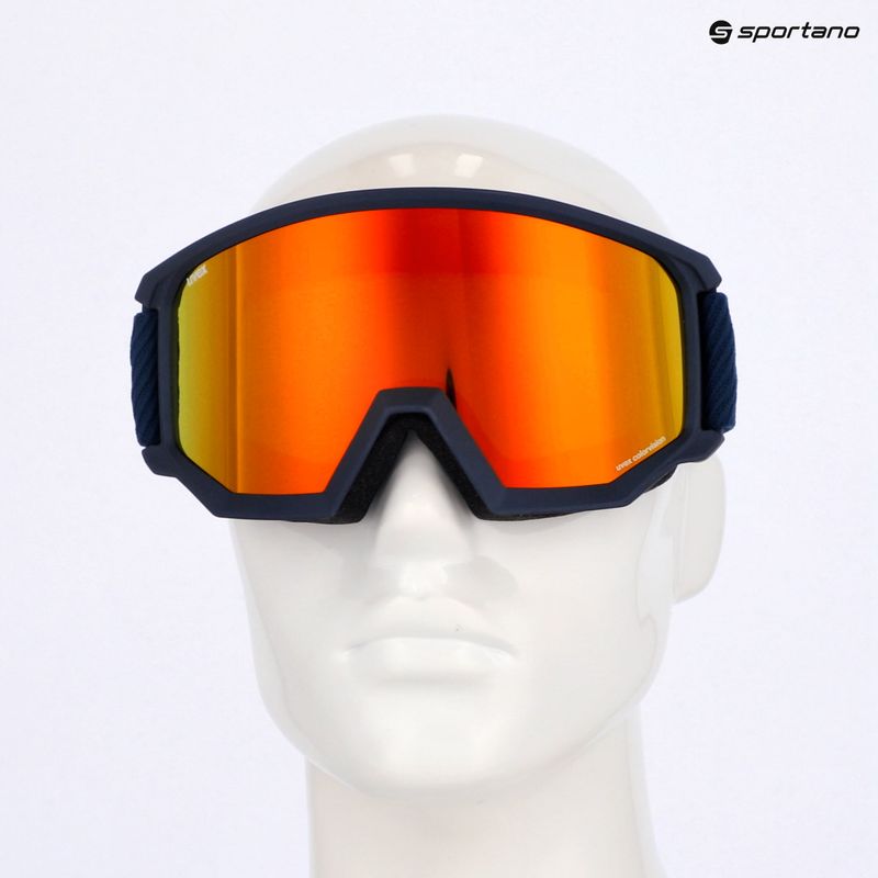 Skibrille UVEX Athletic CV navy matt/mirror orange green 6