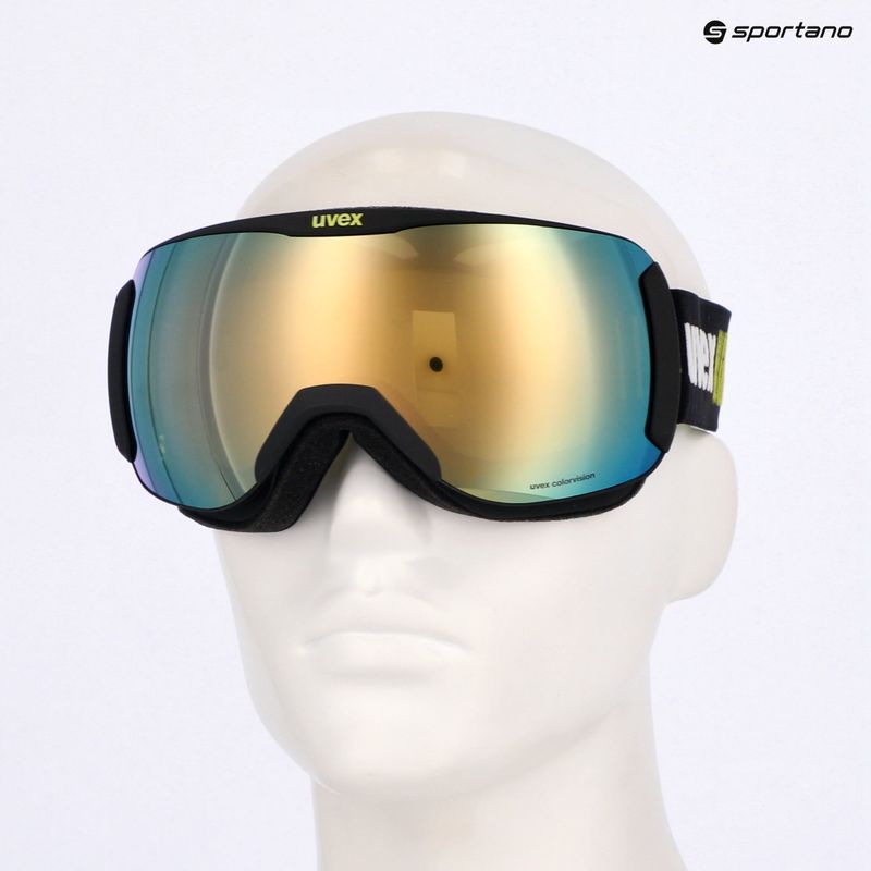 Skibrille UVEX Downhill 2100 CV Race black matt/mirror gold clear 7