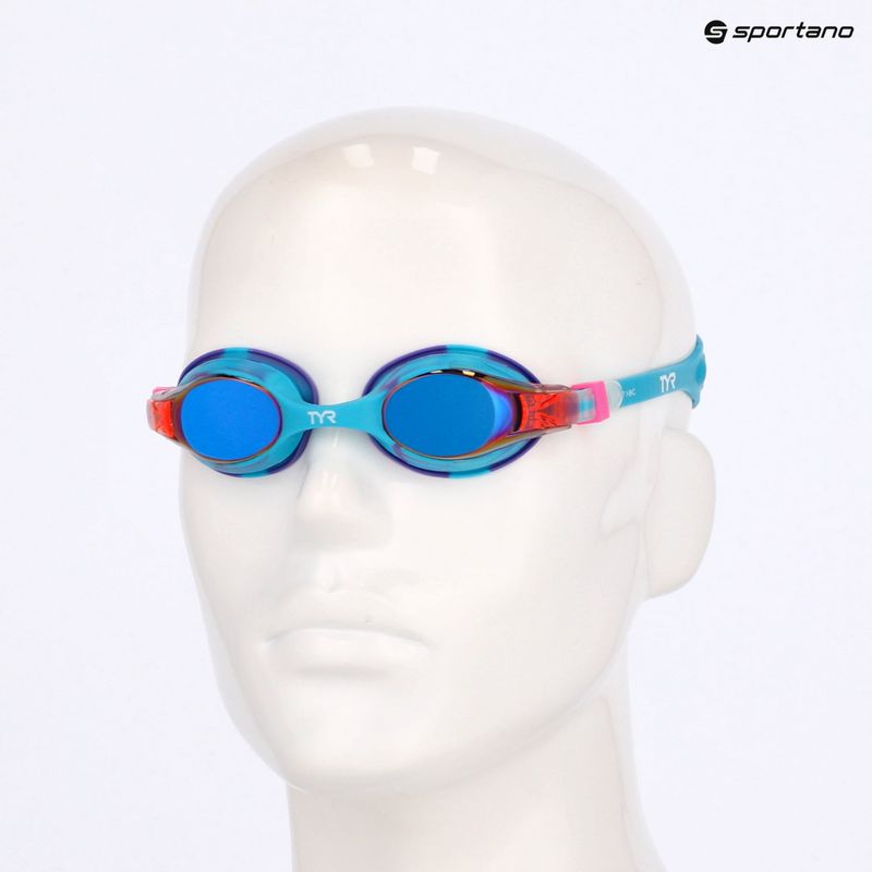 Schwimmbrille Kinder TYR Swimple Tie Dye Mirrored purple/turqoise/purple 6