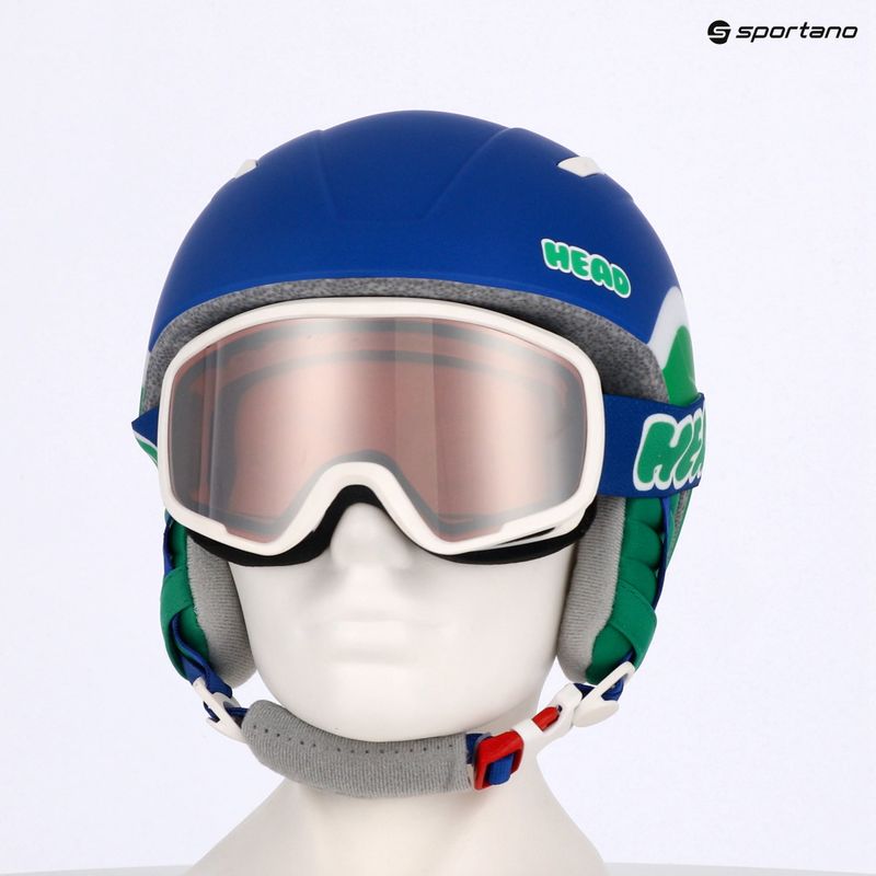 Skihelm Kinder HEAD Mojo Set + Gogle Jr blue/green/silver red 8