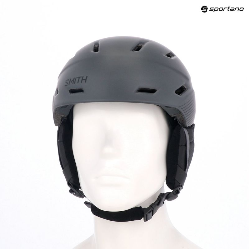 Skihelm Smith Mission matte slate stripes 7