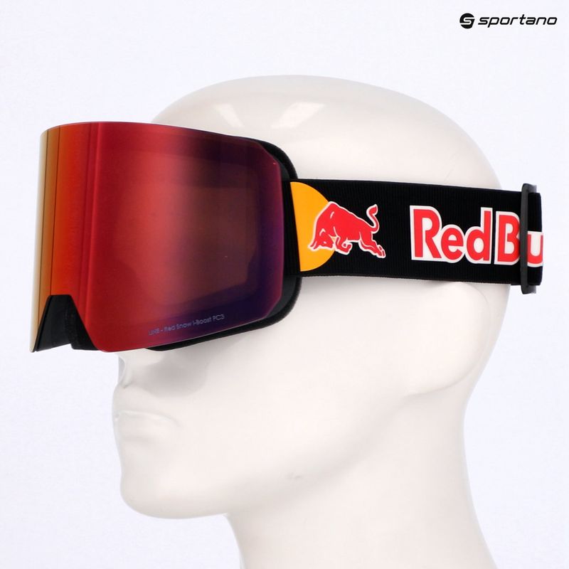 Skibrille Red Bull SPECT Line black/brown with red mirror/cloudy snow 11
