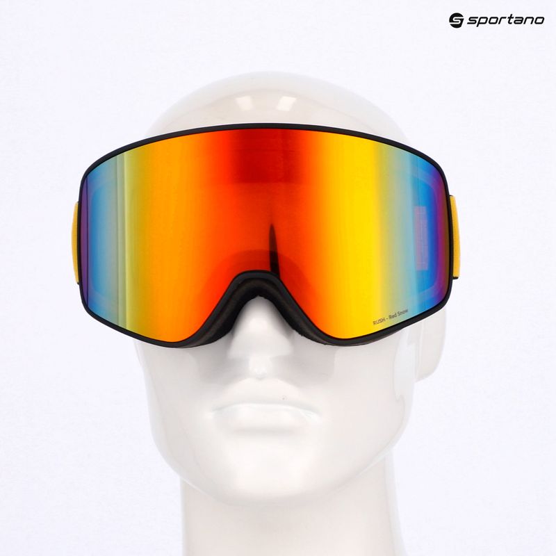 Skibrille Red Bull SPECT Rush black/red snow - orange with red mirror 7