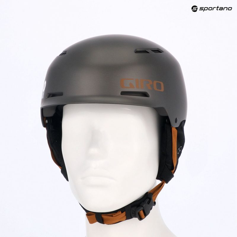 Skihelm Giro Trig Mips metallic coal tan 8