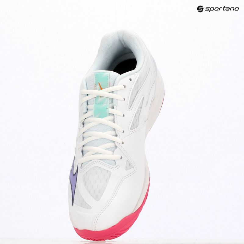 Volleyballschuhe Mizuno Thunder Blade Z white/violet indigo/camellia rose 11