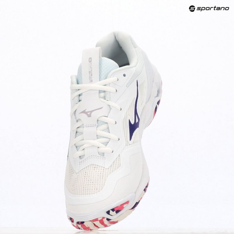 Schuhe Mizuno Wave Stealth 6 white/violet indigo/camellia rose 9