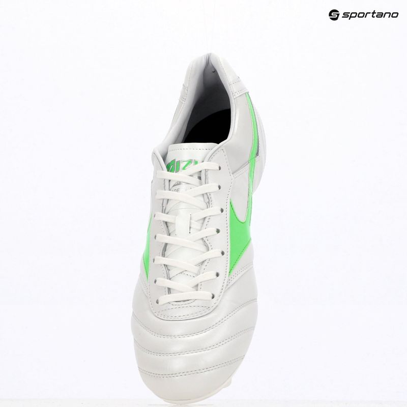 Fußballschuhe Herren Mizuno Morelia II Japan Md white/neon green/galaxy silver 9
