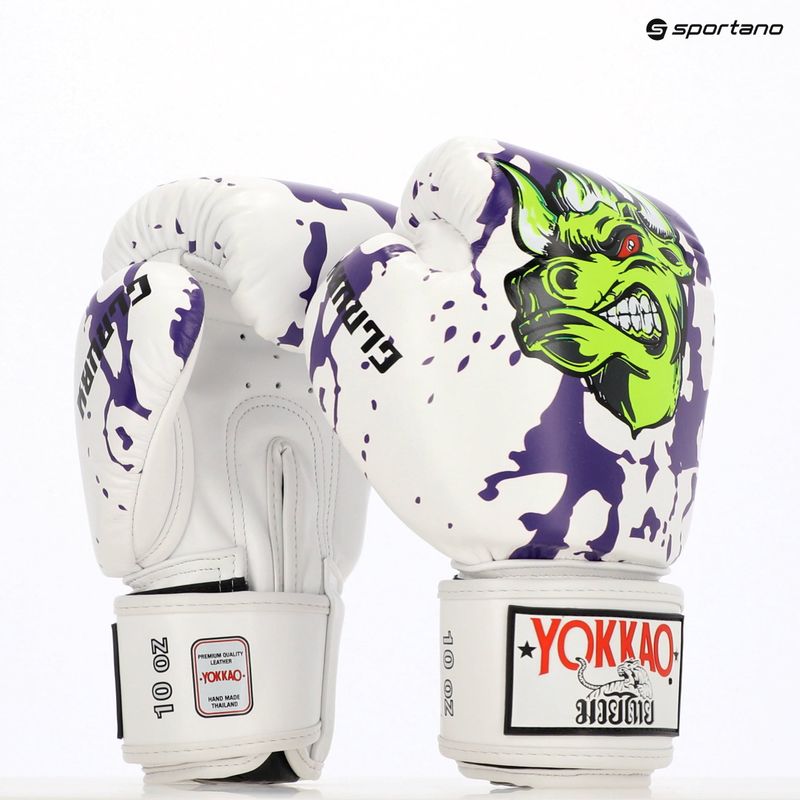 Herren Boxhandschuhe YOKKAO Angry Bull weiß 12